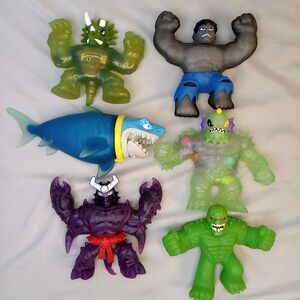 Heroes Of Goo Jit Zu Power Lot Of 6 Action Figures Stretchy Toys Battle Set